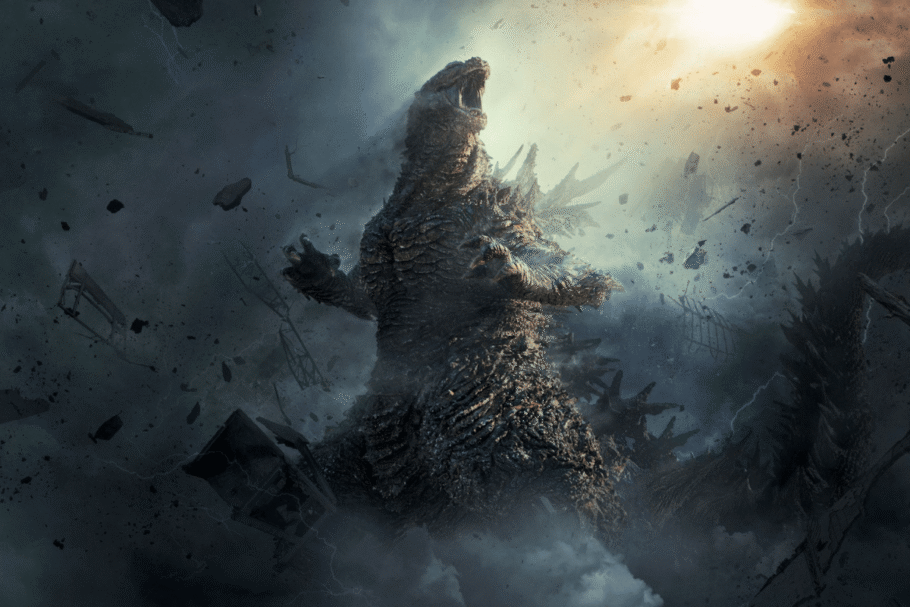 “Godzilla Minus Zero” traz para o público um novo confronto entre dois dos maiores monstros da franquia (Imagem: Reprodução digital | Sato Company)