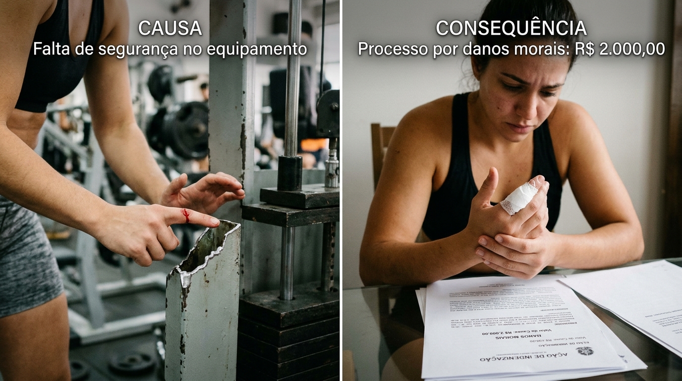 O estabelecimento responde de forma objetiva pelos danos causados à integridade física.