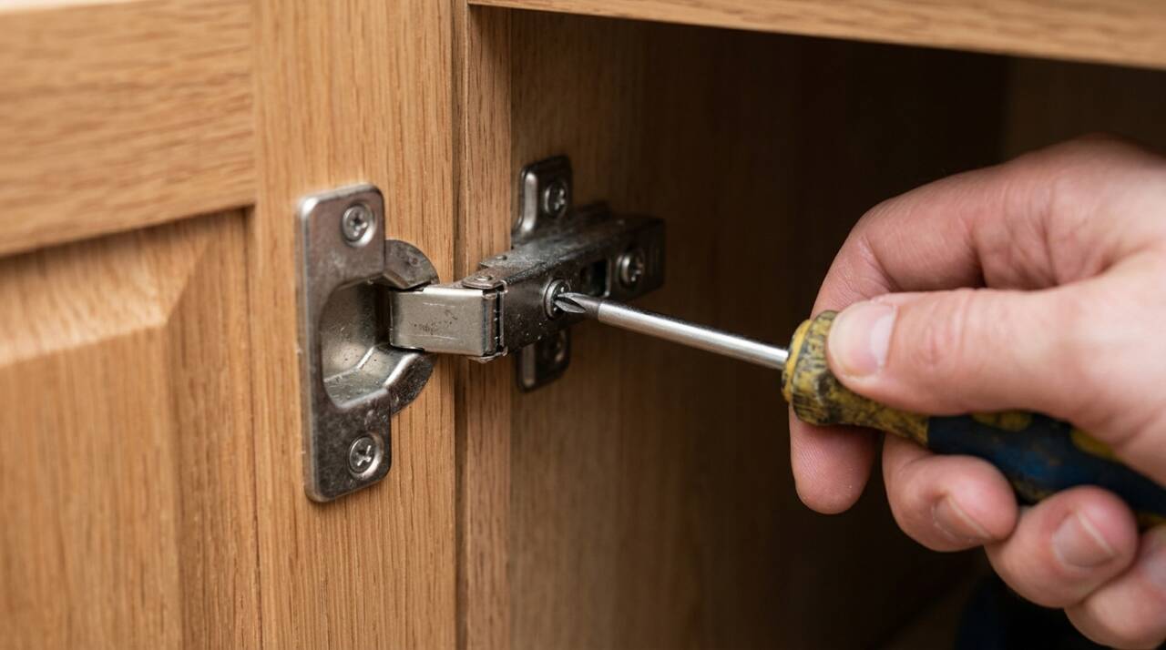 Porta de armário difícil de fechar ou raspando no piso pode indicar dobradiça frouxa, móvel desnivelado ou umidade. Veja o que conferir primeiro.