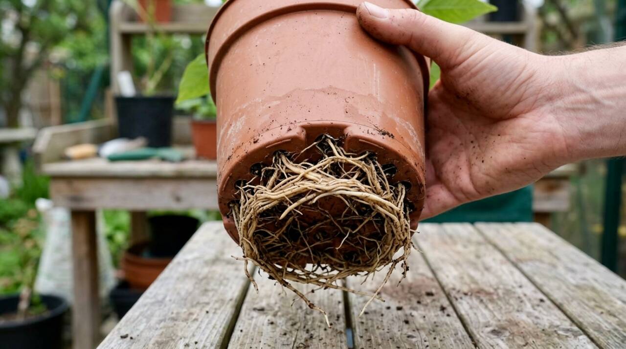 Quando trocar o vaso da planta? Saiba como identificar raízes apertadas e por que a água escorrer rápido pelos furos não basta para decidir o replantio.