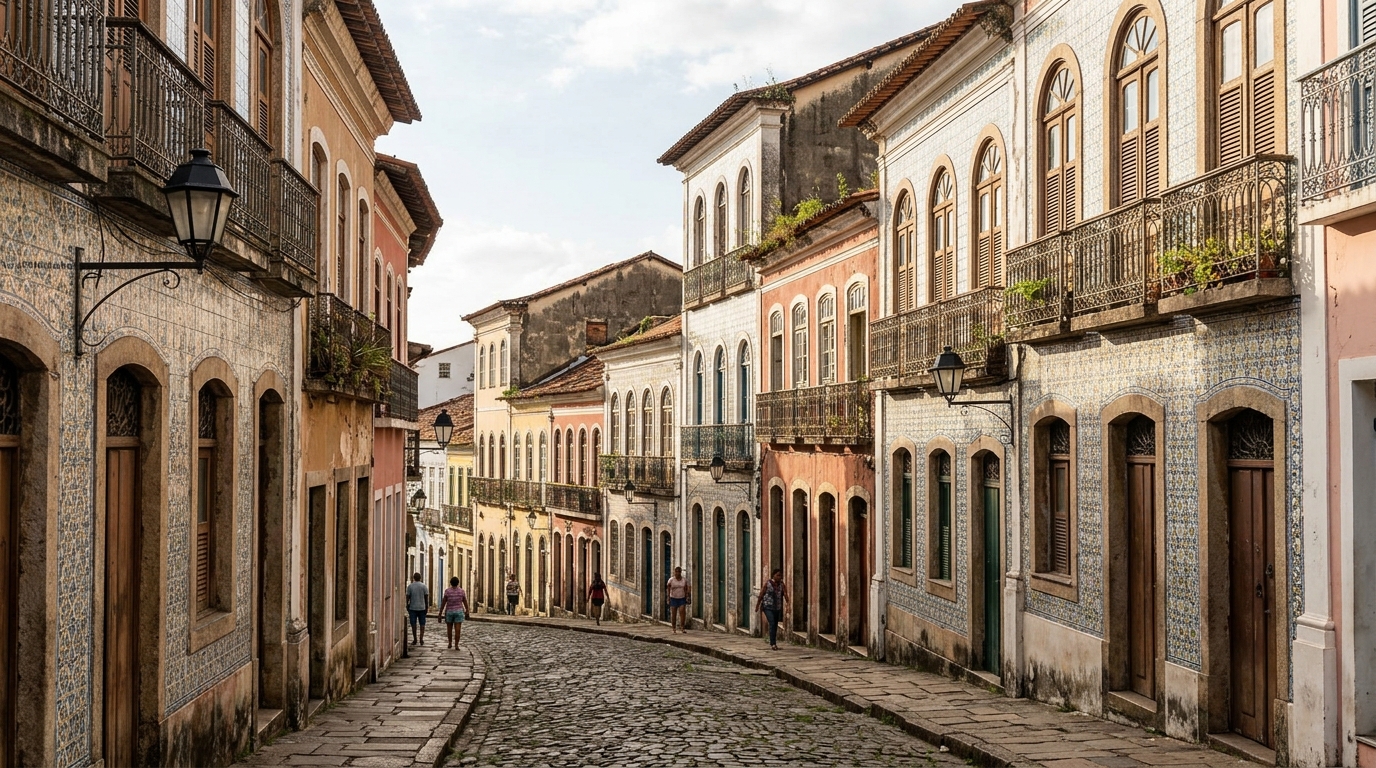 Os tradicionais azulejos portugueses protegem as fachadas contra o calor e a umidade.