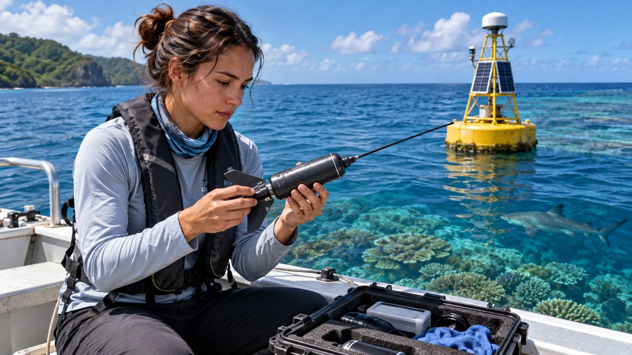 Dados de rastreamento ajudam a proteger recifes e corredores oceânicos usados por tubarões migratórios – Imagem ilustrativa criada por inteligência artificial