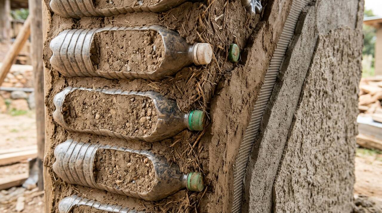 É possível construir paredes com garrafas PET? Entenda como o plástico pode ser reaproveitado na construção e quais limitações precisam entrar no projeto.