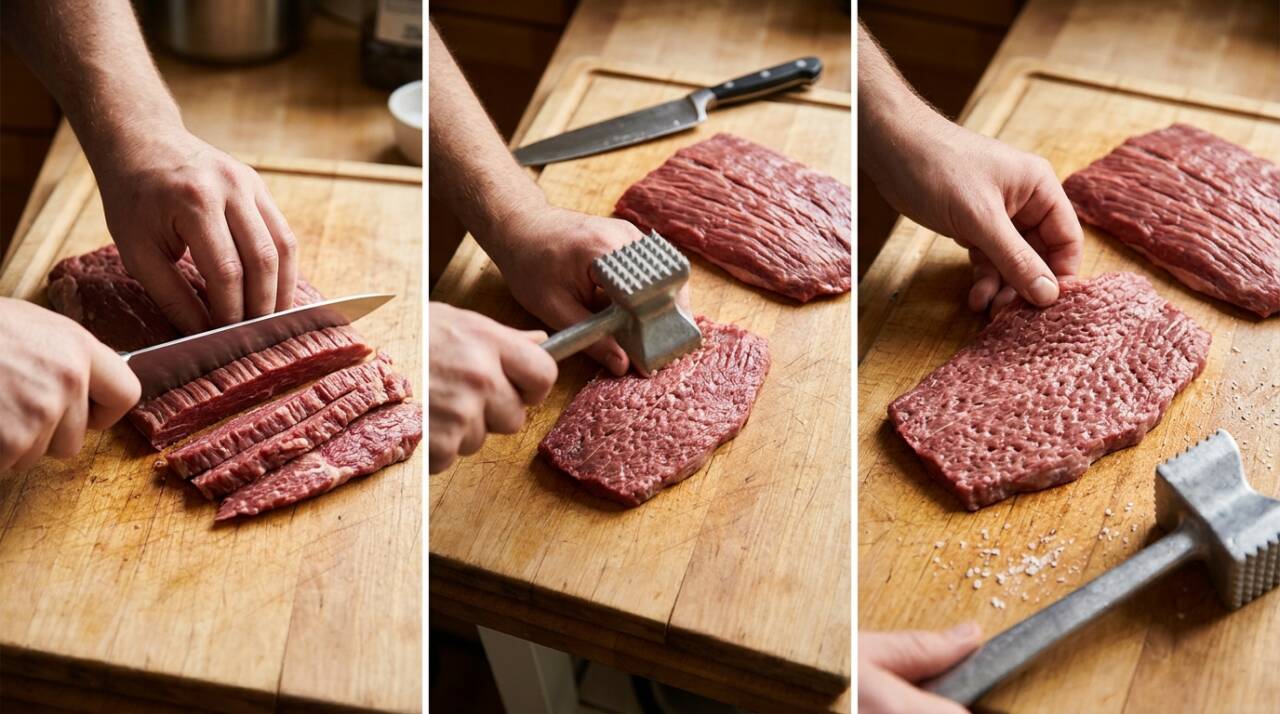 Como escolher carne para milanesa? Saiba quais cortes funcionam bem, por que cortar contra as fibras e como evitar que o bife fique duro depois da fritura.
