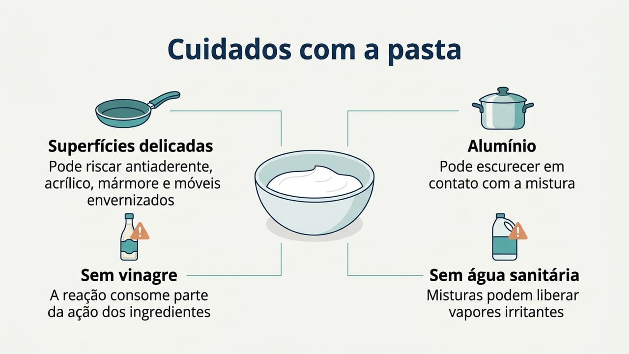 A pasta exige cuidado com superfícies delicadas e não deve receber vinagre ou água sanitária – Imagem ilustrativa criada por inteligência artificial