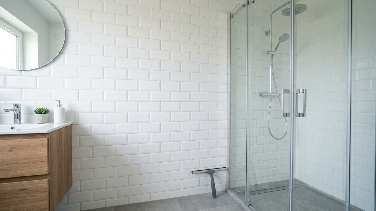 Usar um rodo no piso e nos azulejos logo após o banho reduz expressivamente o tempo de secagem do ambiente.