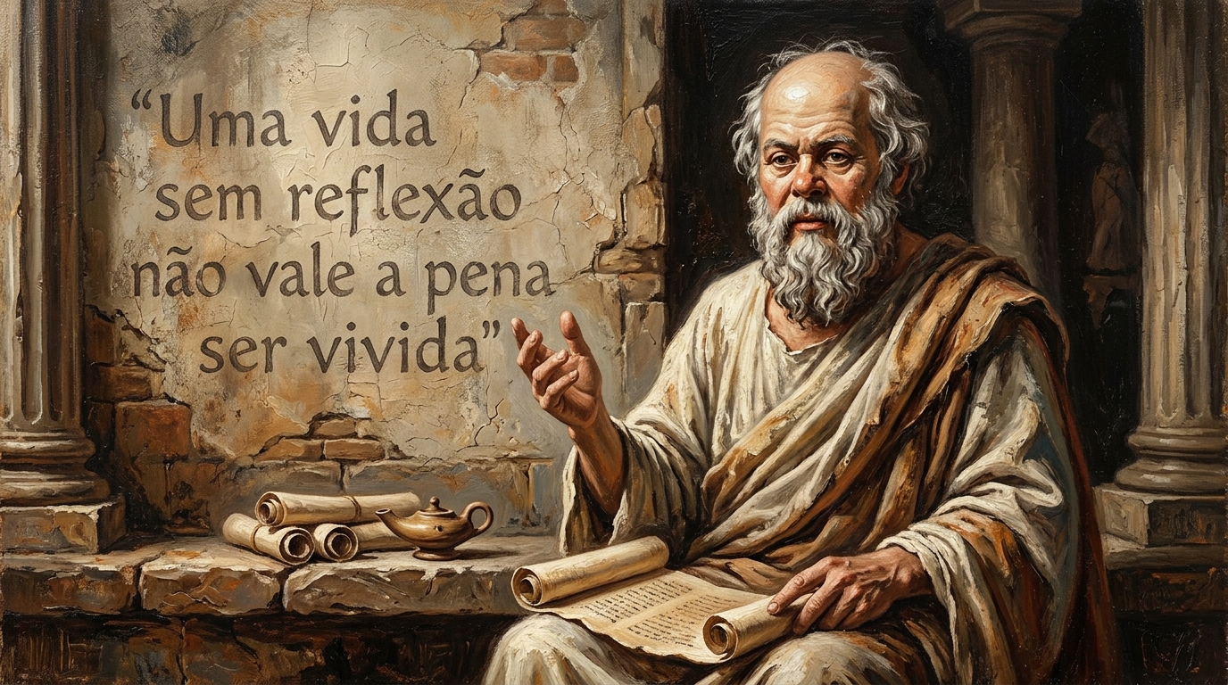 A sabedoria socratica convida cada individuo a abandonar crenças limitantes e buscar o autoconhecimento.