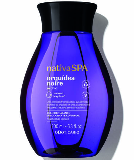 Orquídea Noire é o Óleo Corporal Hidratante Desodorante Corporal, de 200 ml tem o preço sugerido de R$ 99,90