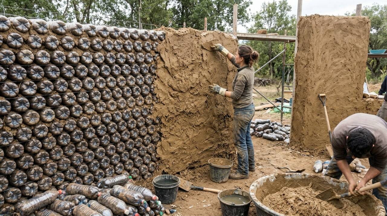 Garrafas plásticas podem participar de construções alternativas, mas precisam de proteção contra sol e calor. Saiba onde a técnica pode funcionar e seus limites.
