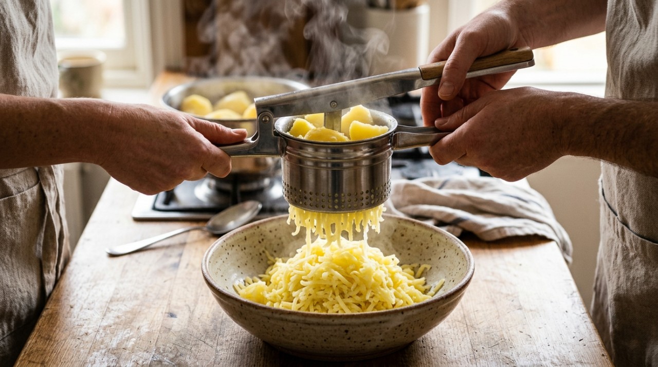 O ideal é usar métodos que quebrem a batata apenas o necessário.