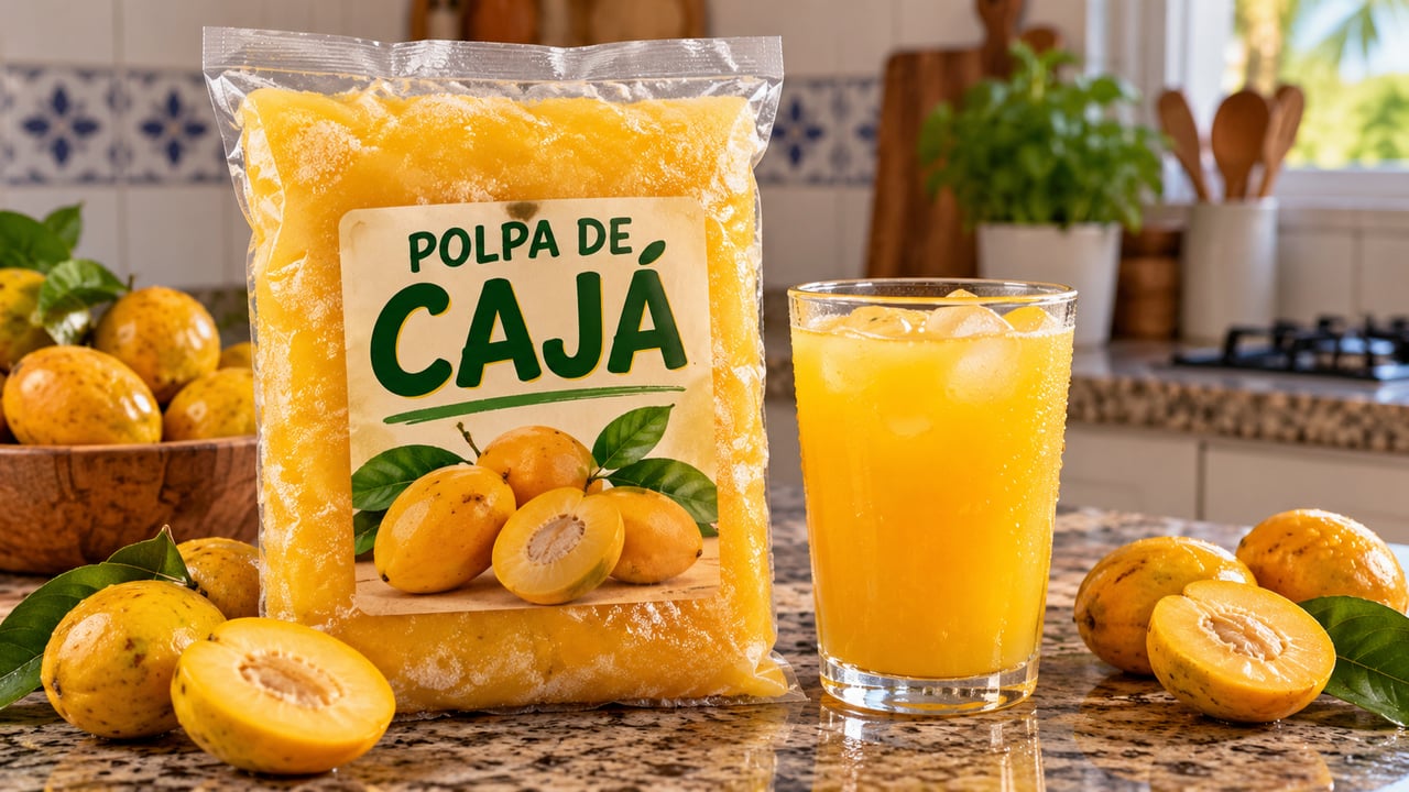 Polpa congelada facilita sucos rápidos sem perder o aroma do cajá