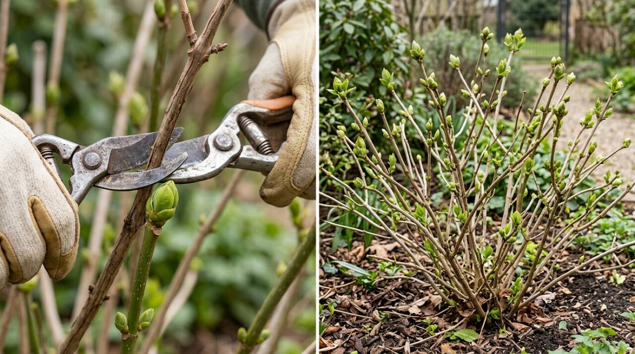 Hortênsia sem flores depois da poda? Saiba por que algumas variedades florescem em madeira antiga e outras no crescimento novo e como ajustar o corte.