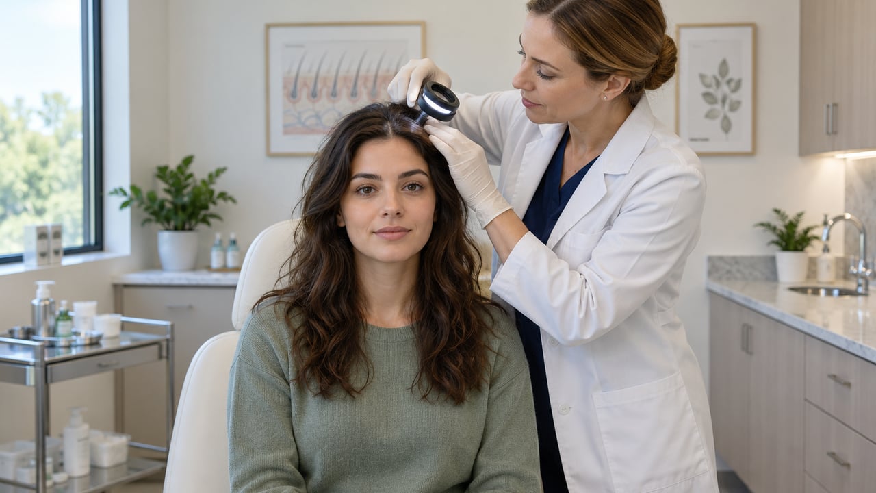 Coceira intensa, dor, feridas, mau cheiro ou queda acentuada justificam avaliação com dermatologista – Imagem ilustrativa criada por inteligência artificial