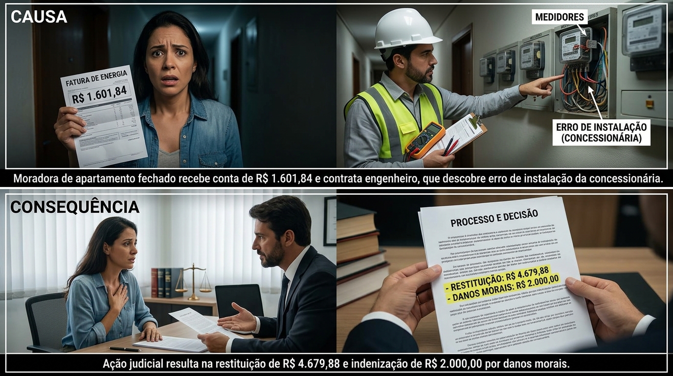 Erros na cobranca podem gerar direito a restituição dos valores pagos.