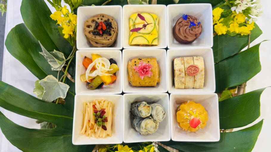 Pratos incríveis interamente vegetais na Taiwan Culinary Exhibition; veja mais fotos neste link