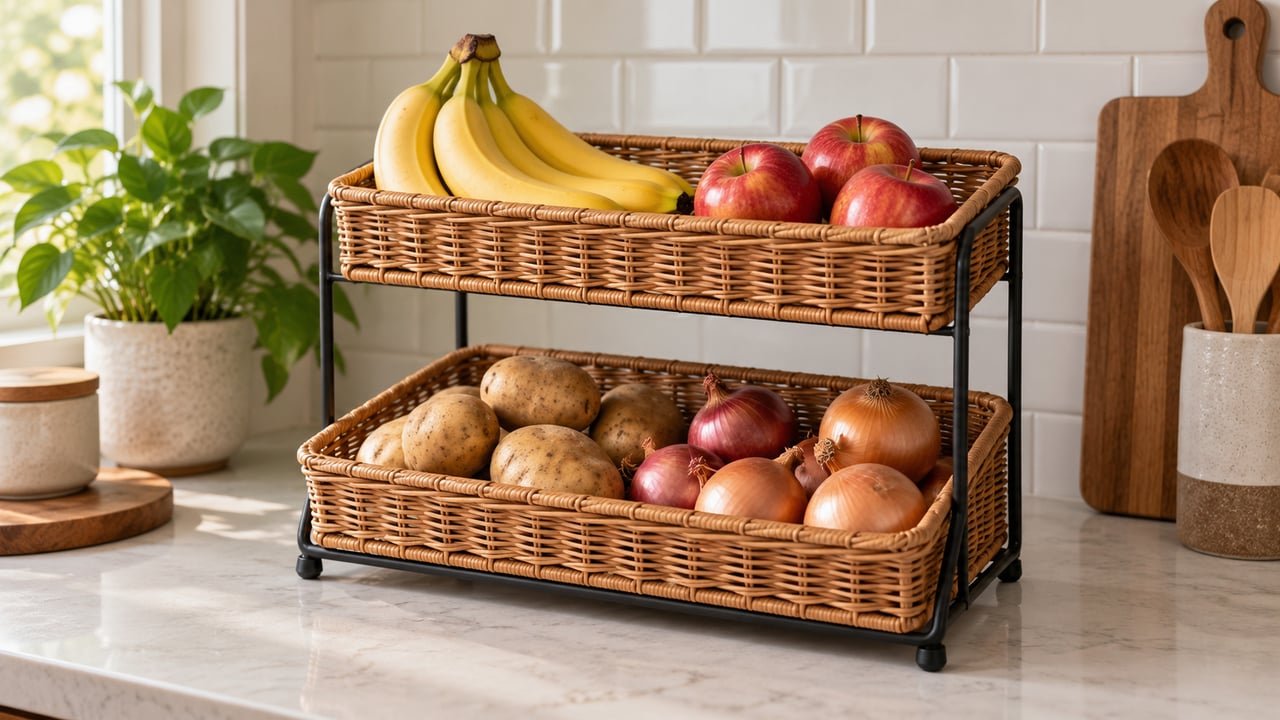 Separar bananas e maçãs de outros alimentos ajuda a reduzir o amadurecimento acelerado – Imagem ilustrativa criada por inteligência artificial