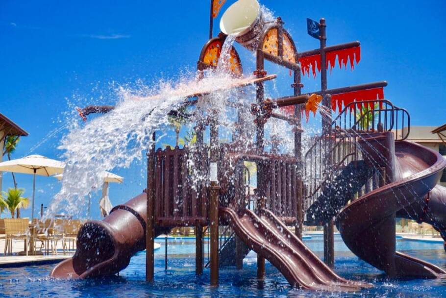 Parque aquática exclusivo para crianças pequenas