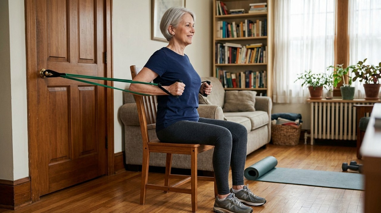 Esse movimento trabalha principalmente quadríceps, glúteos e musculatura responsável por estabilizar o tronco