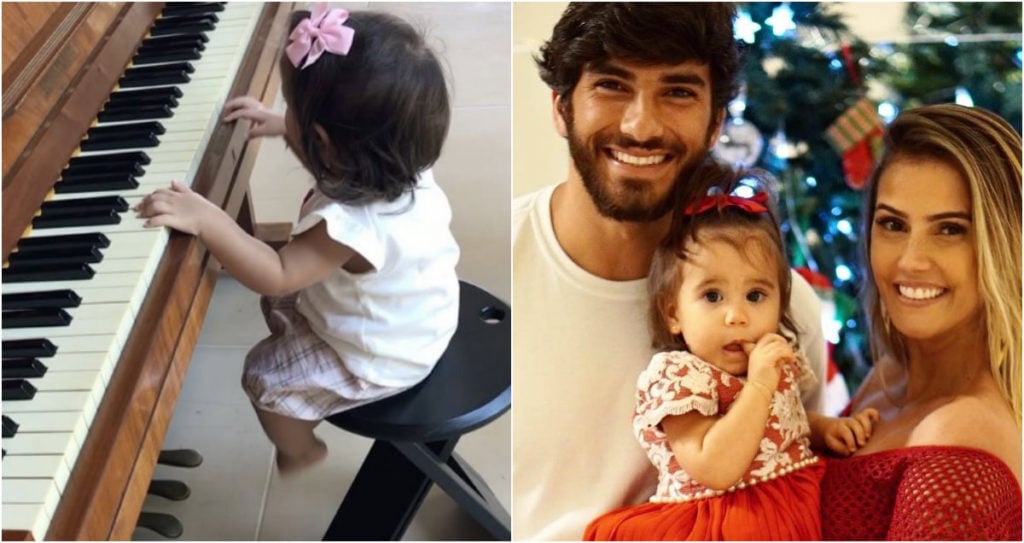 Deborah Secco filma a filha de um aninho tocando o piano: incentive a criatividade dos pequenos