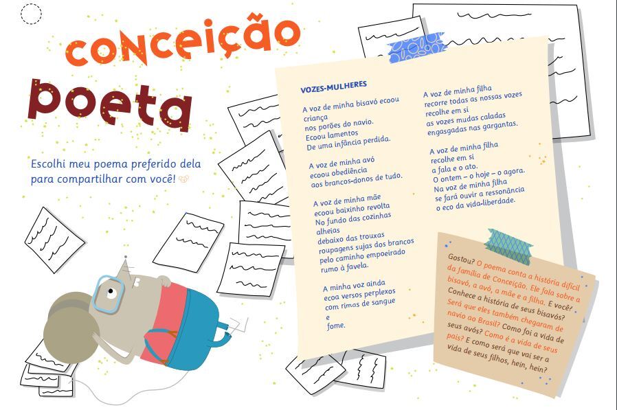 O poema conta a história difícil da família de Conceição.