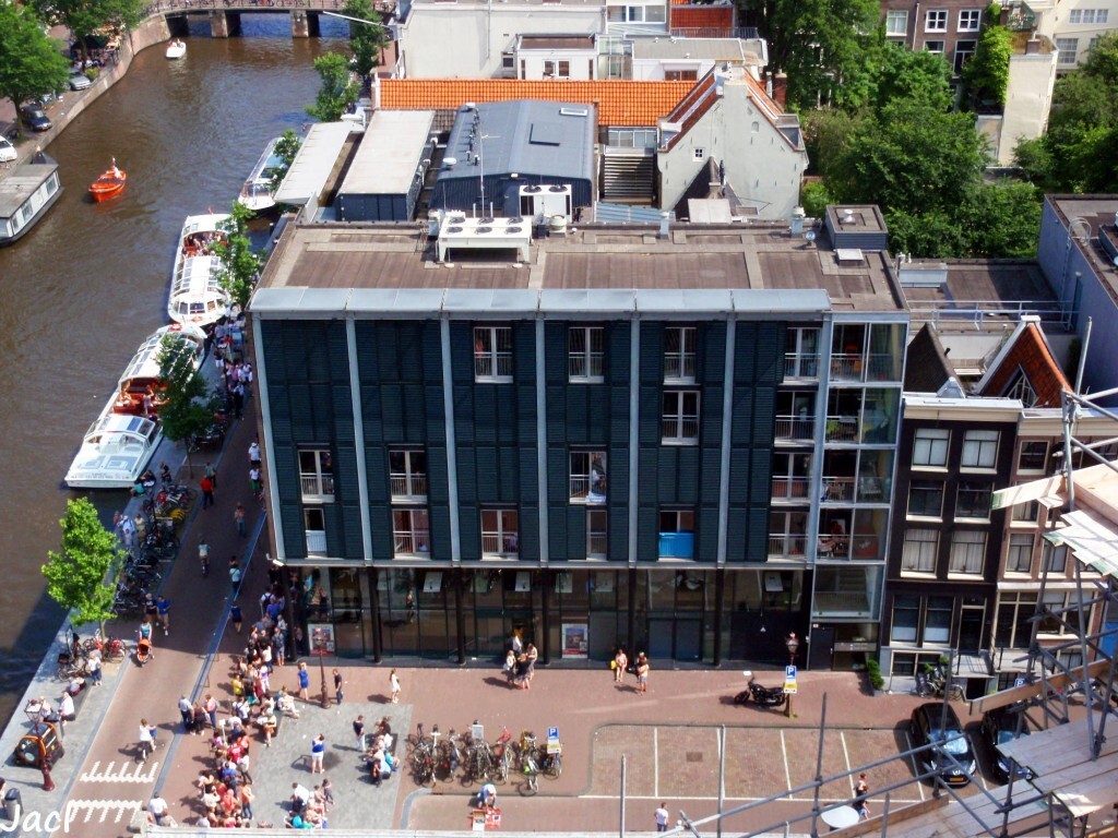 Vista aérea da Casa de Anne Frank, museu localizado em Amsterdã