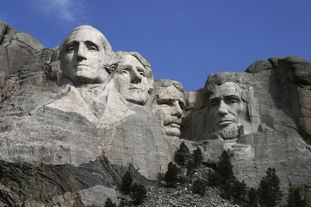 O monte Rushmore, no Estado americano da Dakota do Sul, integra o roteiro elaborado por Olson