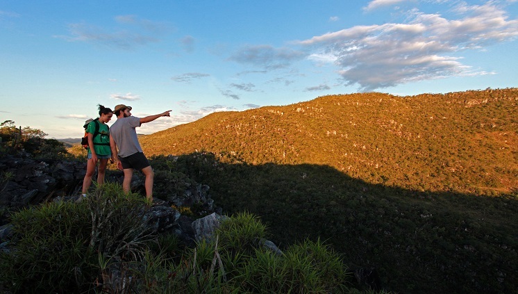 Viajantes buscam contato com a natureza na Chapada dos Veadeiros (GO) Foto: Paulino Menezes/MTur