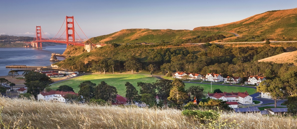 Vista panorâmica do Cavallo Point, em San Francisco (EUA)