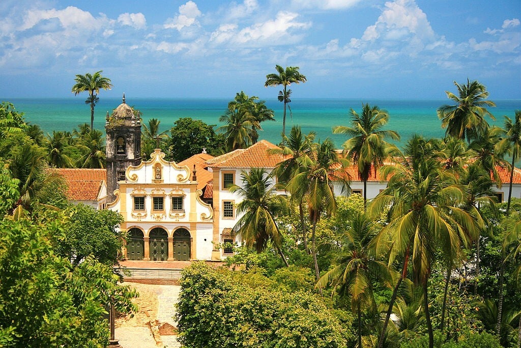 Vista do convento de São Francisco, convento franciscano mais antigo do Brasil