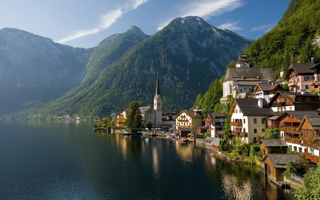 Vista de Hallstatt, um dos vilarejos mais bonitos do mundo