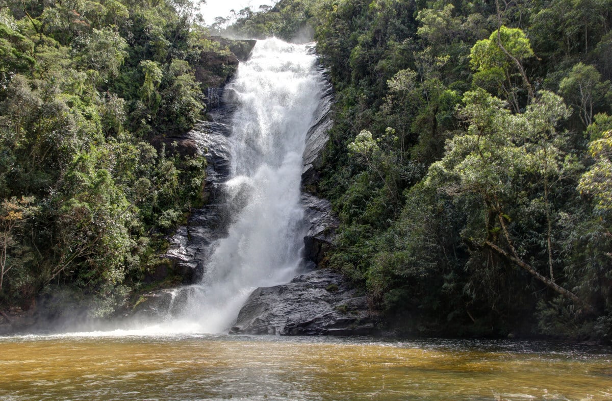 Cachoeira Santo Isidoro, no Parque Nacional da Serra da Bocaina