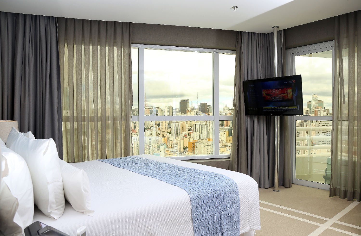 Vista de um dos quartos do novo Ca’d’Oro, em São Paulo