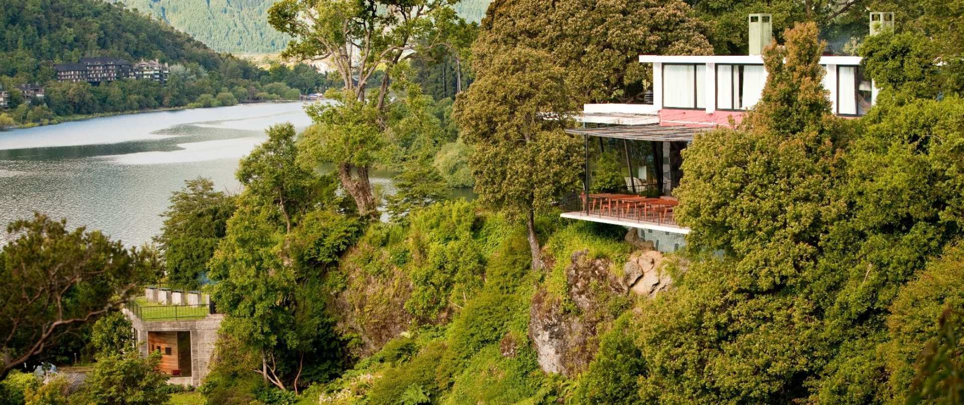 Vista dos apartamentos do hotel Antumalal