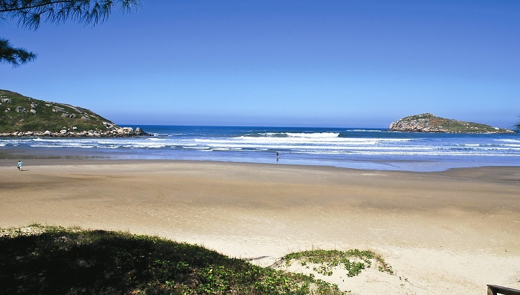 Vista da praia do Rosa