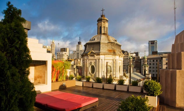 Vista do rooftop do Moreno Hotel Buenos Aires, na Argentina