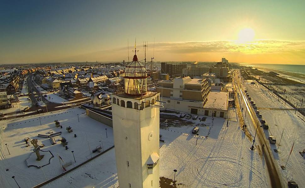 Vista da praia de Noordwijk, na Holanda