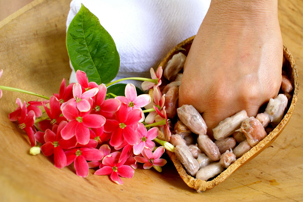 Spa das mãos utiliza polpa in natura do cacau