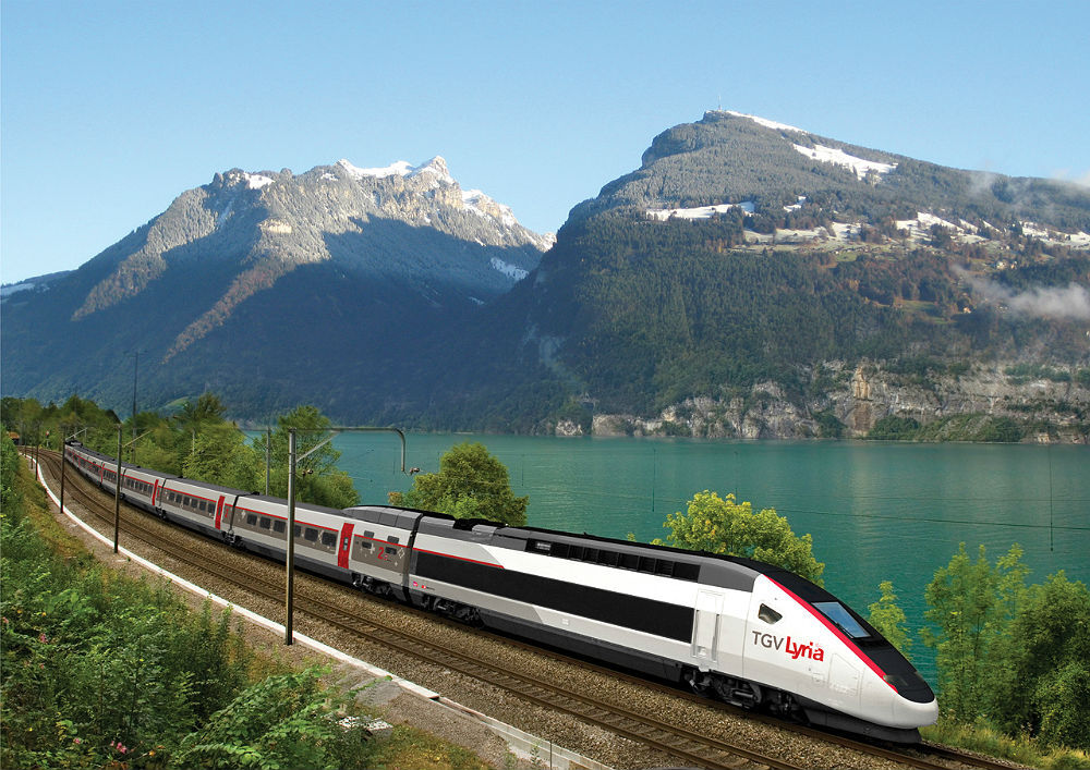 TGV Lyria, na região de Interlaken