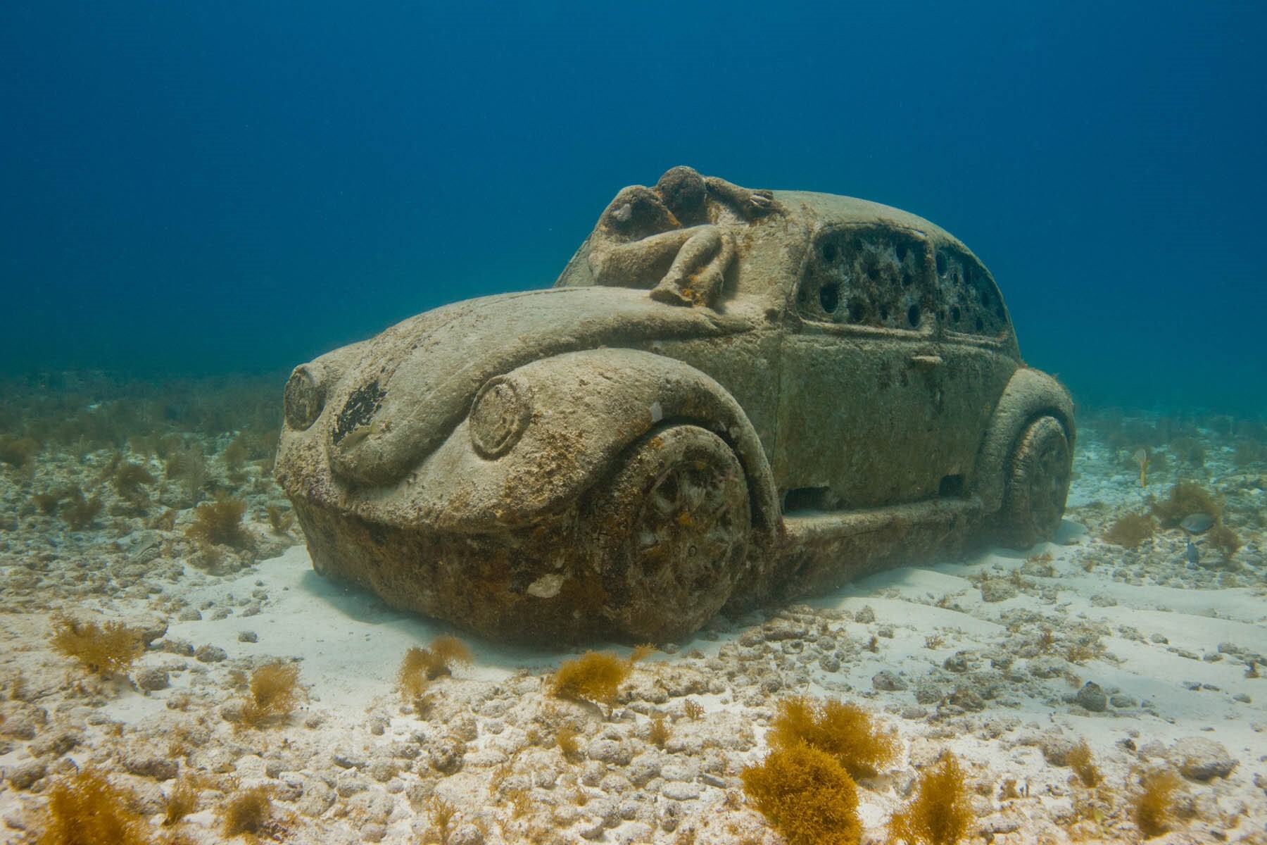 Uma das obrasa do museu submerso