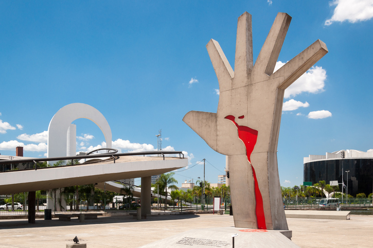 Vista do Memorial da América Latina, na zona oeste de SP