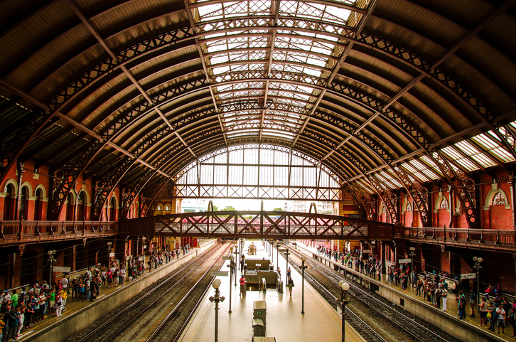 Vista da Estação da Luz, na região central de São Paulo