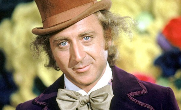 Gene Wilder como Willy Wonka em"A Fantástica Fábrica de Chocolate".