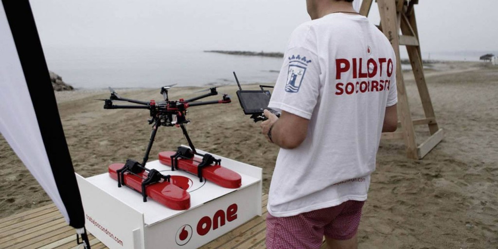 Ação da Vodafone nas praias de Málaga (Foto: Divulgação)