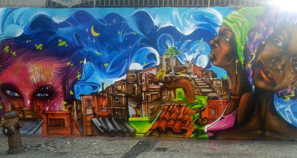 Grafite de Panmela Castro na Barra Funda, zona oeste de SP