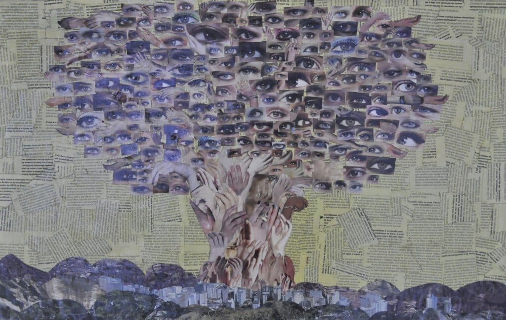 Quadro "A Natureza pede socorro", que integra a Mostra Inclusiva