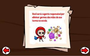 Reprodução de tela do app Germ Kombat