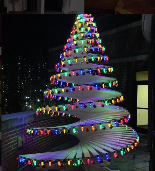 Luzes da árvore de Natal representam doações recebidas