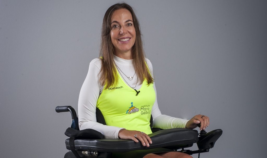 A psicóloga e publicitária Mara Gabrilli, que ficou tetraplégica após um acidente de carro