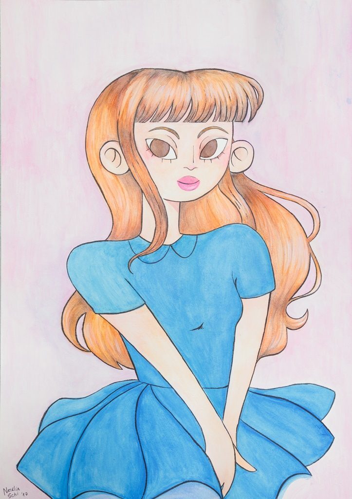 Releitura da personagem Aninha feita pela artista Natália Schiavon