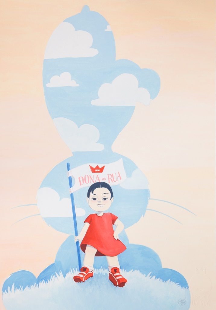 Releitura da personagem Mônica feita pela artista Carol Rossetti